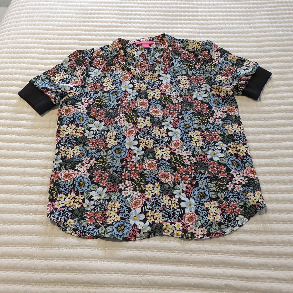 Catherine Malandrino Multicolor V-neck Shirt